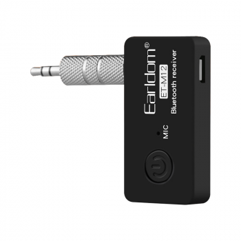 Bluetooth приемник, Earldom, M12, 3.5mm, Черен – 