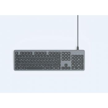 HAMA Жична Клавиатура "CK-400", Х-структурна, USB-A, USB-C, AI бутон, светеща