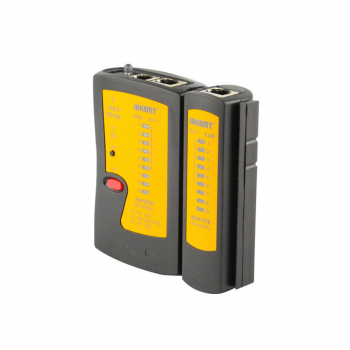 Тестер за LAN кабели, Jakemy JM-486AL, с LED фенер, Черен 