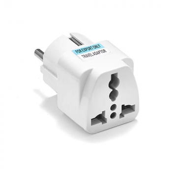 Преходник No brand WD-9, UK/US kъм EU шуко, 220V, High Quality, Бял