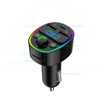 FM Трансмитер Earldom ET-M78, Bluetooth, Micro SD, USB, Type-C, QC, Black – 17776