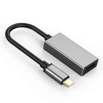 Адаптер DeTech, USB-C - HDMI (F), 4K, 30Hz, Gray - 17834