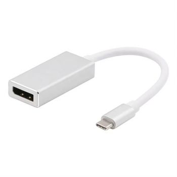 Адаптер DeTech, USB-C – DP, 4K, 60Hz, Silver - 17836