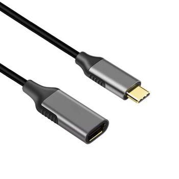 Адаптер DeTech, USB-C – DP 4K, 60Hz, Black- 17837