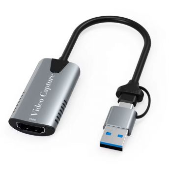 Външна кепчър карта DeTech, USB 3.0 / Type-C - HDMI, HD 1080P - 17853