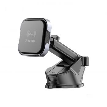 Универсална стойка за телефон, Earldom ET-WC63, Magnetic, Wireless charging, Black - 17906