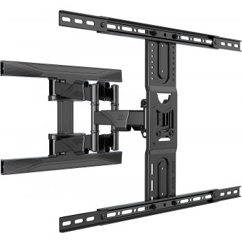 TV Wall Mount, No Brand, with Swivel, Up to 75", Black - 17934