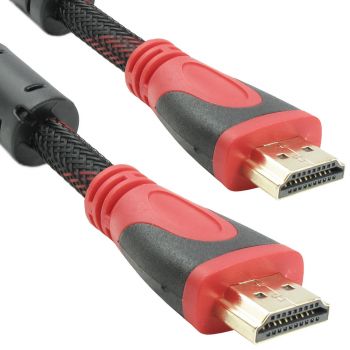 Кабел DeTech HDMI - HDMI M/М, 1.3m, С оплетка и ферит 