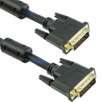 Кабел DVI кабел DeTech 24+1 с ферит М/М 1.5м.