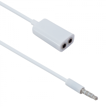 Кабел Аудио преходник 3.5 Male към 3.5 Female x 2 12см