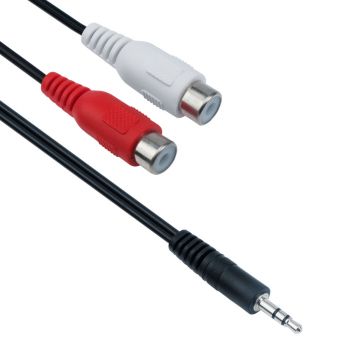 Кабел Аудио кабел 3.5 към 2RCA F 25см