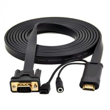 Кабел HDMI към VGA FLAT Cable със Audio 3.0м