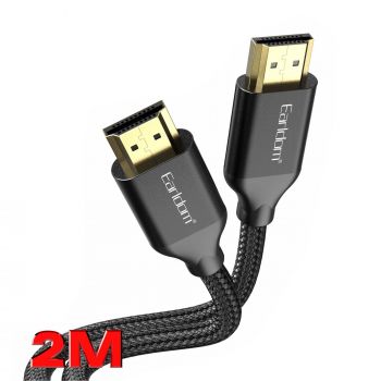 Кабел Earldom ET-W26 HDMI - HDMI, 2m., 4К, Braided, Black - 18384