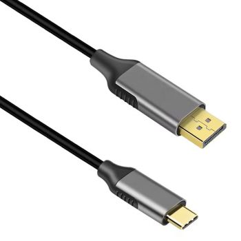 Кабел DeTech, USB-C Thumderbolt-3 –DP 1.8m, 4K, 60Hz, Black - 18397