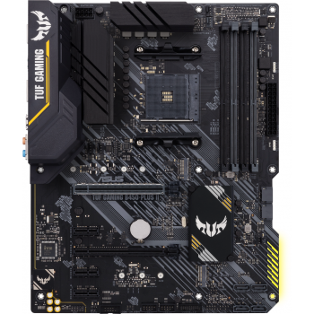 Дънна платка ASUS TUF GAMING B450-PLUS II, socket AM4, ATX, dual M.2, 4x DDR4, Aura Sync RGB, AI Noise-Canceling