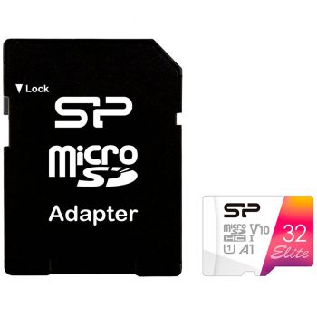 Карта памет Silicon Power New Elite /class10 32GB mSD Card A1, V10, UHS-1 (U1) R/W: up to 100/30 MB/...