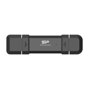 Външен SSD Silicon Power DS72 Black, 250GB, USB-A и USB-C 3.2 Gen2