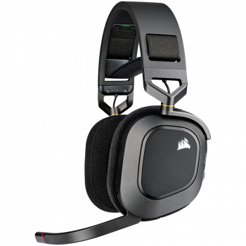 Геймърски слушалки Corsair HS80 RGB Wireless Headset, Carbon - EU