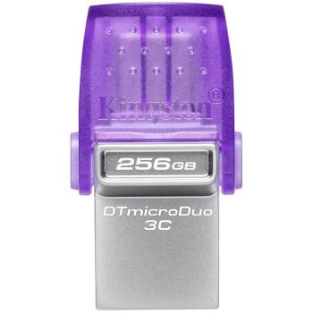 USB Флаш памет Kingston 256GB DataTraveler microDuo 3C 200MB/s dual USB-A + USB-C, EAN: 740617328110