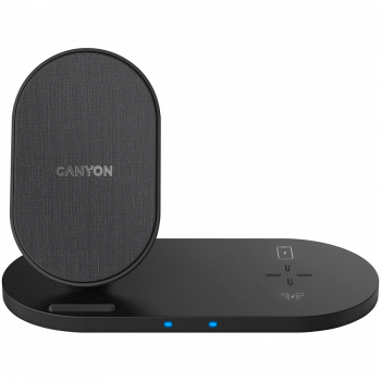 Безжично зарядно CANYON WS-202 2in1 Wireless charger