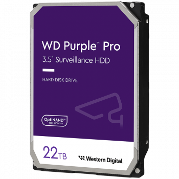 Твърд диск за DVR WESTERN DIGITAL HDD Video Surveillance WD Purple Pro 22TB CMR (3.5'', 512MB, 7200 ...