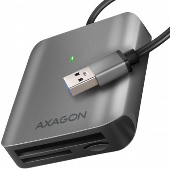 Периферия за флаш карти Axagon Aluminum high-speed USB-A 3.2 Gen 1 memory card reader. 3 slots, UHS-II.
