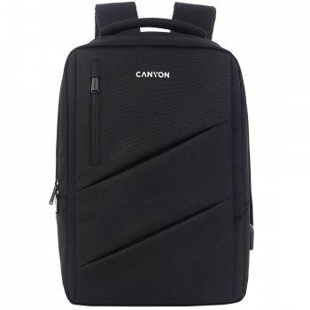Чанта CANYON Laptop backpack for 15.6 inch, Лаптоп<br/>MacBook, Черен
