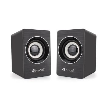 Тонколони Kisonli A-707, 2x3W, USB, Черен 
