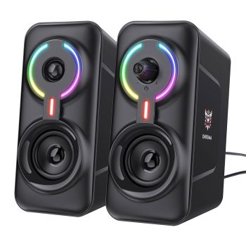 Тонколони Onikuma L6, 2x5W, USB, RGB, Black - 22216