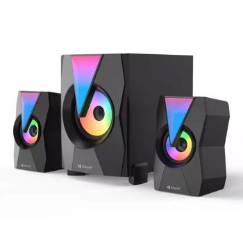 Speakers Kisonli TM-4000U, Bluetooth, USB, AUX, SD, FM, 8W+2x4W, Black 