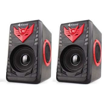 Speakers Kisonli T-008A, AUX, 2x3W, Black 
