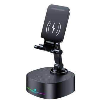 Тонколона with phone stand Kisonli M5, Bluetooth, Wireless charging, FM, AUX, RGB, Different colors - 22275