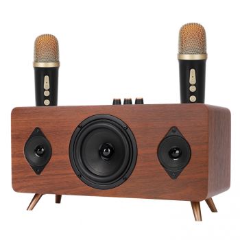 Тонколона Kisonli G105, Karaoke, Bluetooth, USB, SD, AUX, Brown - 22304