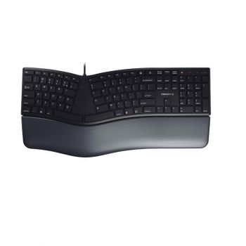 Жична извита клавиатура CHERRY KC 4500 ERGO,черна