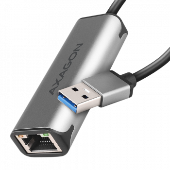 Адаптер Axagon ADE-25R SUPERSPEED USB-A 2.5 GIGABIT ETHERNETCompact aluminum USB-A 3.2 Gen 1 2.5 Gigabit Ethernet 10/100/1000/2500 Mbit adapter with automatic installation.