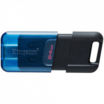 USB Флаш памет KINGSTON 64 GB, USB 3.2 Gen 1, Черен/Син