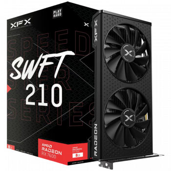 Видео карта XFX SPEEDSTER SWFT210 RADEON RX7600 CORE Gaming Graphics Card with 8GBGDDR6 HDMI 3xDP, ...