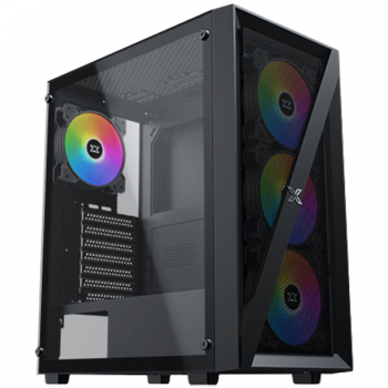 Кутия за компютър XIGMATEK Blade EN40887 ATX/M-ATX/MINI ITX, USB3.0 X1, USB2.0 X2, HD AUDIO, Mehsed Grill Frontpanel & Left Tempered Glass,  4PCS X20C Auto Running LED Fan
