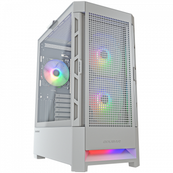 Кутия за компютър COUGAR GAMING COUGAR AIRFACE RGB PC Case, Mid Tower, White