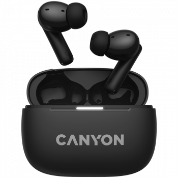 Слушалки CANYON headset OnGo TWS-10 ANC+ENC Black