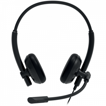 Слушалки CANYON HS-07, Super light weight conference headset 3.5mm stereo plug,with PVC cable 1.6m, extra USB sound card with PVC cable 1.2m, ABS headset material, size: 16*15.5*6cm. Weight: 100g, Black