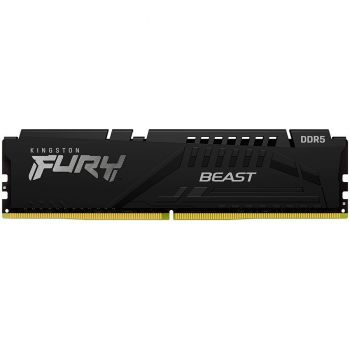 Памет за настолен компютър Kingston 16GB 6000MT/s DDR5 CL30 DIMM (Kit of 2) FURY Beast Black XMP, EAN: 740617343199