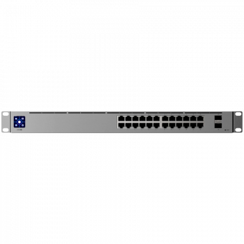 Мрежов суич Ubiquiti 24-port, Layer 3 Etherlighting™ switch,  8 х 2.5 GbE PoE++ ports, 16 х GbE RJ45...