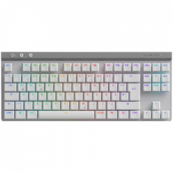 Геймърска клавиатура LOGITECH G515 LIGHTSPEED TKL - WHITE - US INT'L - 2.4GHZ/BT- EMEA28i-935 - ...