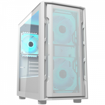 Кутия за компютър COUGAR GAMING COUGAR UNIFACE MINI RGB, PC Case, Mini Tower, White