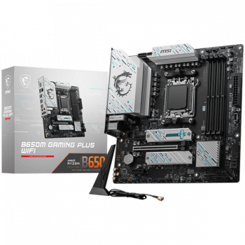 Дънна платка MSI B650M GAMING PLUS WIFI, mATX, AMD Ryzen Dual Channel DDR5 7200+(OC)MHz, 1x PCIe x16...
