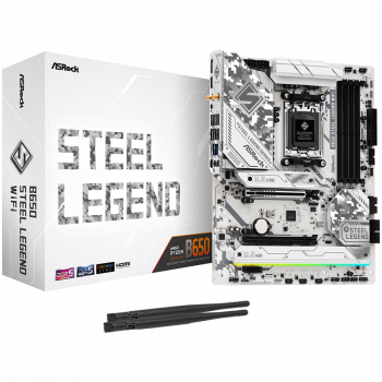 Дънна платка ASROCK MB Desktop B650 Steel Legend, AM5, 4x DDR5, 1x PCIe 5.0 x16, 1x PCIe 3.0 x16, 1x...