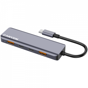 Хъб USB CANYON hub DS-18 5in1 USB-C Grey