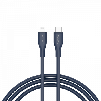 Кабел CANYON cable CLNM60 C-L 60W MFI 1m Silicon Blue