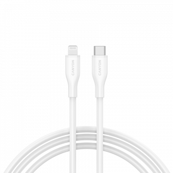 Кабел CANYON cable CLNM60 C-L 60W MFI 1m Silicon White